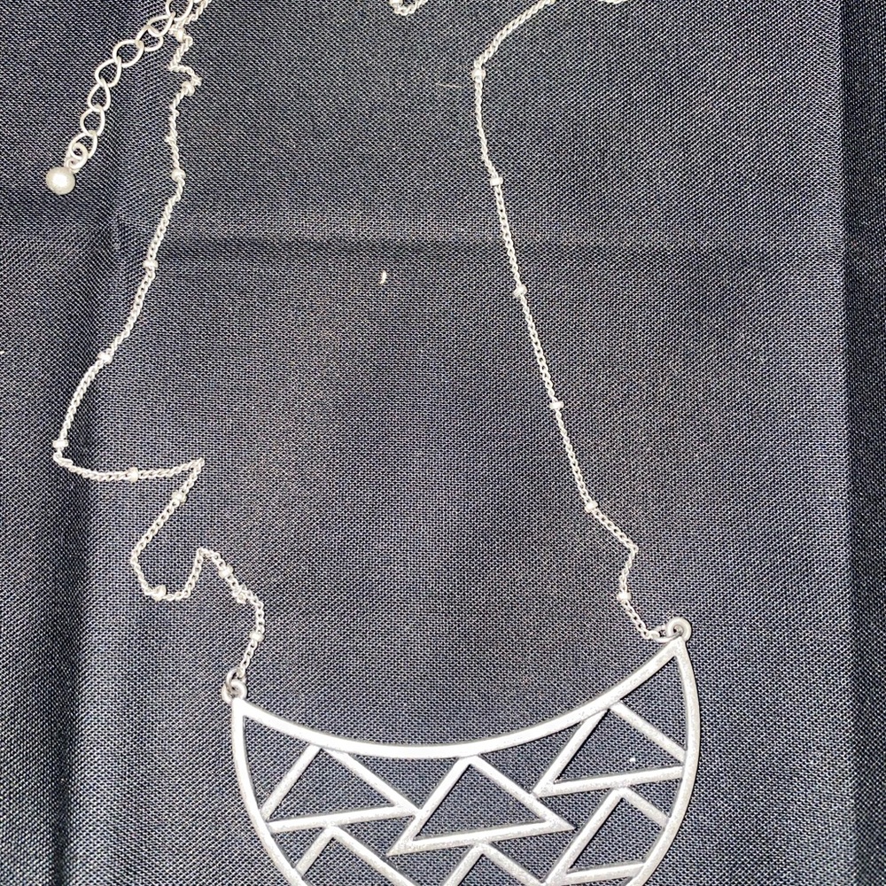 Silver Geometric Necklace